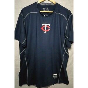 Minnesota Twins Authentic Nike Pro Fitted Dri-Fit T-Shirt, Sz XL, Blue